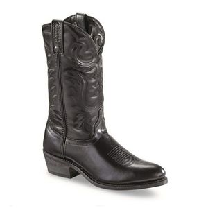 Men's 12" Black Western Cowboy Boots 13 Wide